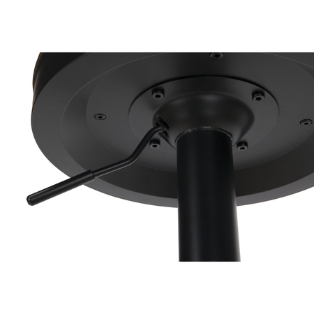Ofm Adjustable Black Metal Stool with Walnut Seat 161-2332-BK-WNT